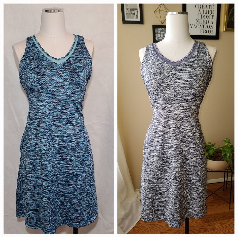2 Tennis dresses size L, purple, Turquoise